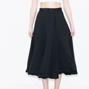 Vintage 80s black western maxi skirt size small circle J by marilyn Lenox cotton